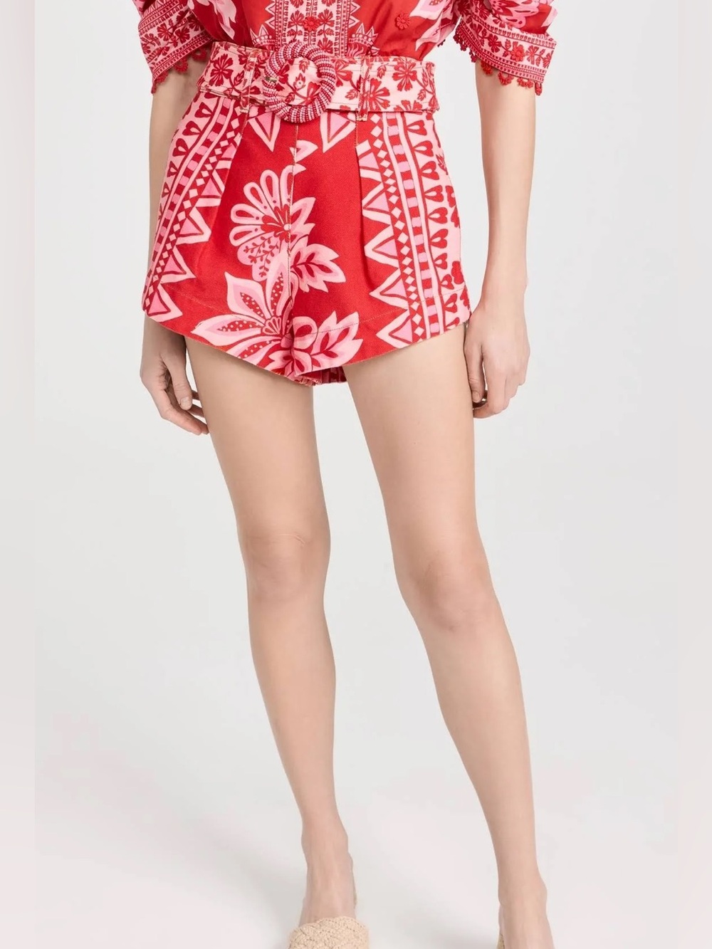 NWT Flora Tapestry Red Shorts
